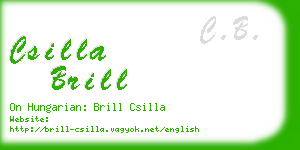 csilla brill business card